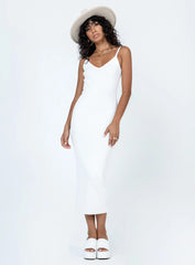 Shaniah Midi Dress White