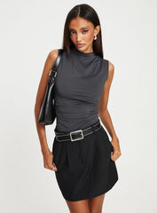 Arc Mini Skirt Black