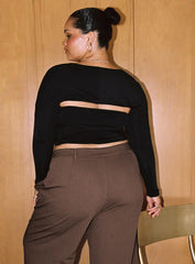 Moran Two Piece Bolero Top Black Curve
