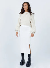 Zanna Midi Skirt White