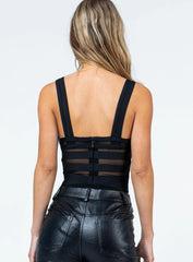 Calver Bodysuit Black
