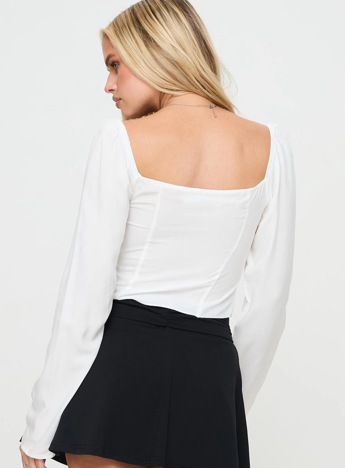 Kenzler Long Sleeve Top White