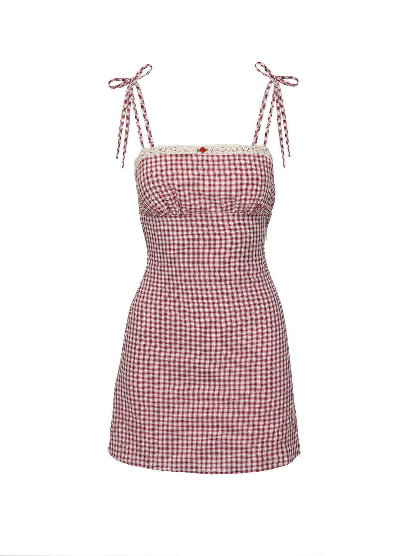 Burkes Mini Dress Red Check