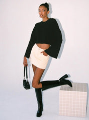 Girl Soldier Cropped Sweater Black