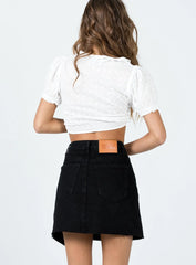 Banksia Denim Mini Skirt Black