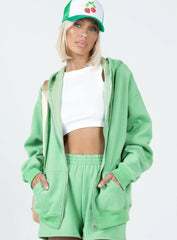 Hoda Zip Up Jacket Green