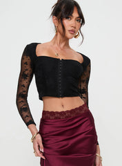 Lilting Long Sleeve Top Black