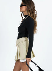 Utility Mini Skirt Beige