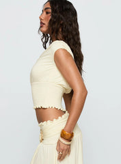 Full Orbit One Shoulder Top Cream