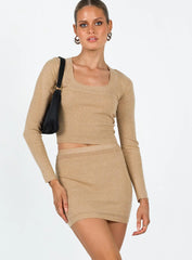 Ena Knit Set Brown