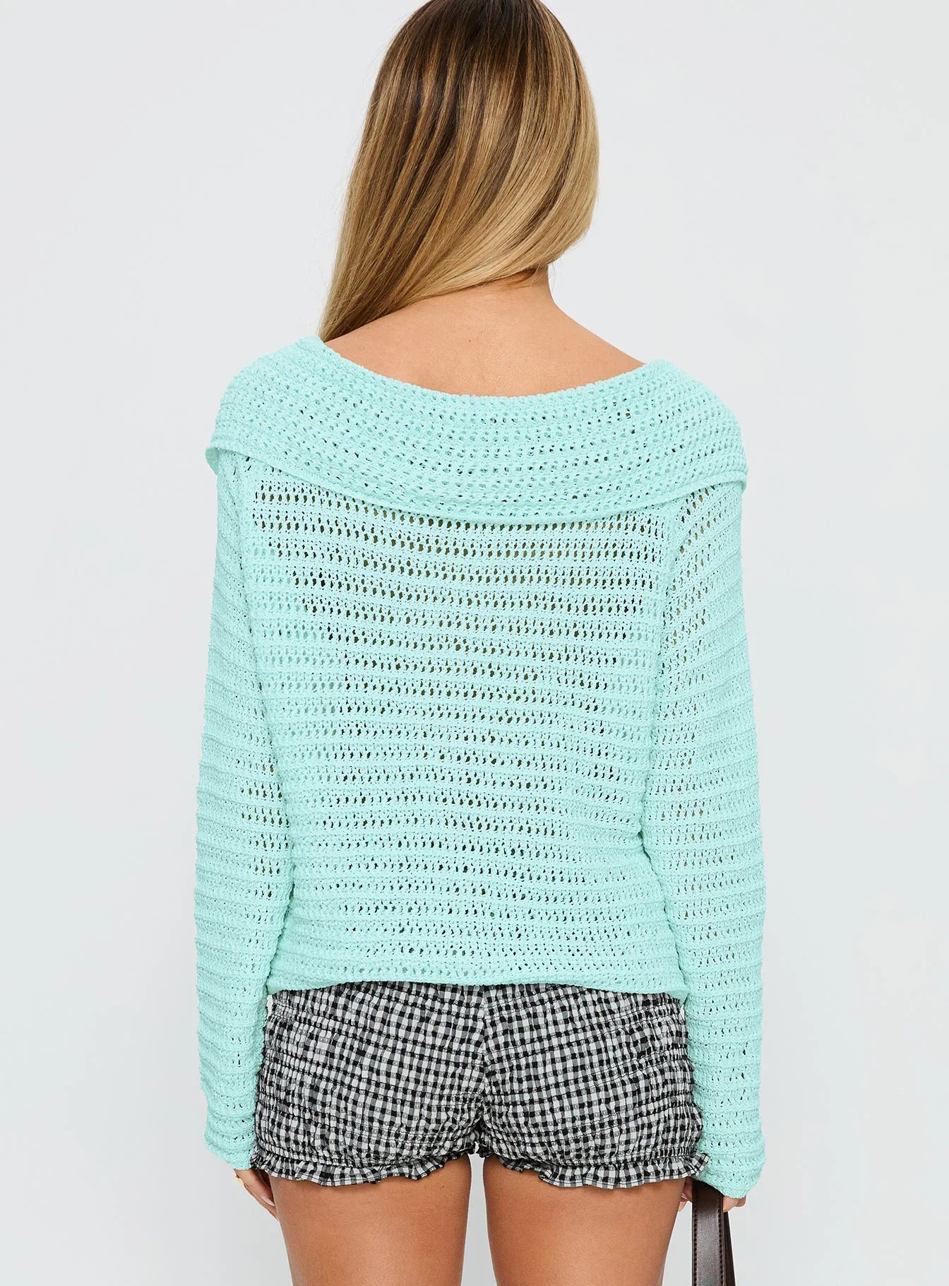 Tuscon Crochet Sweater Blue