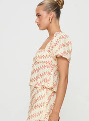 Passionfruit Linen Blend Top Multi