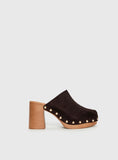 Therapy Banks Platform Clog Heels Brown