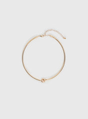 Most Wanted Knot Detail Necklace Gold