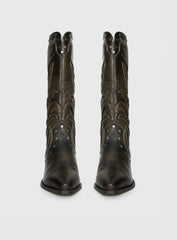 Billini Damica Cowboy Boots Washed Brown
