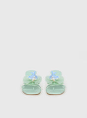 Azira Flower Detail Heels Blue