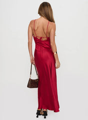 Saja Cut Out Maxi Dress Red