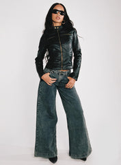 Ziggie Low Rise Baggy Jeans Antique Wash