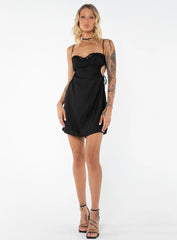 Hazel Cut Out Mini Dress Black Tall