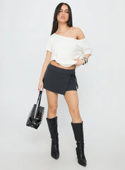 No Angel Wrap Skort Grey Pinstripe