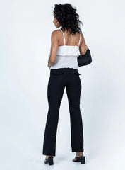 Yianna Low Waist Flare Pant Black