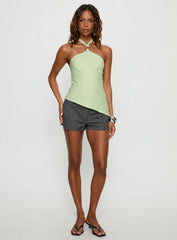 Clerissa Ring Detail Top Green