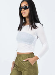 Andreas Long Sleeve Top White