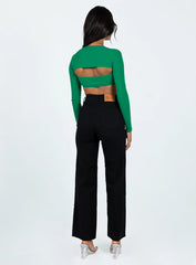 Vamp Wide Leg Denim Jeans Black