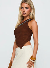 Frankle Top Chocolate / Blue