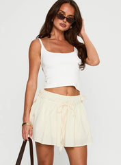 Astelle Tie Up Mini Skirt Cream