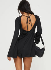 Fayette Long Sleeve Romper Black