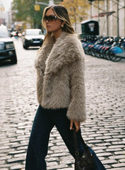 Wayland Faux Fur Jacket Grey