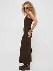 Kattan Maxi Dress Chocolate Petite