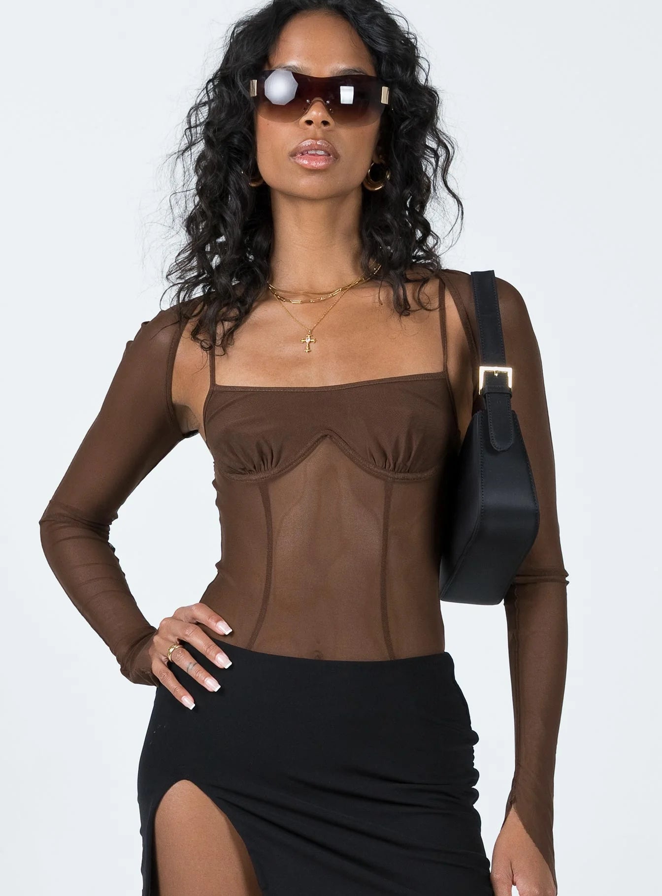 Buena Bolero Bodysuit Chocolate