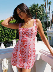 Maris Mini Dress Pink / Red