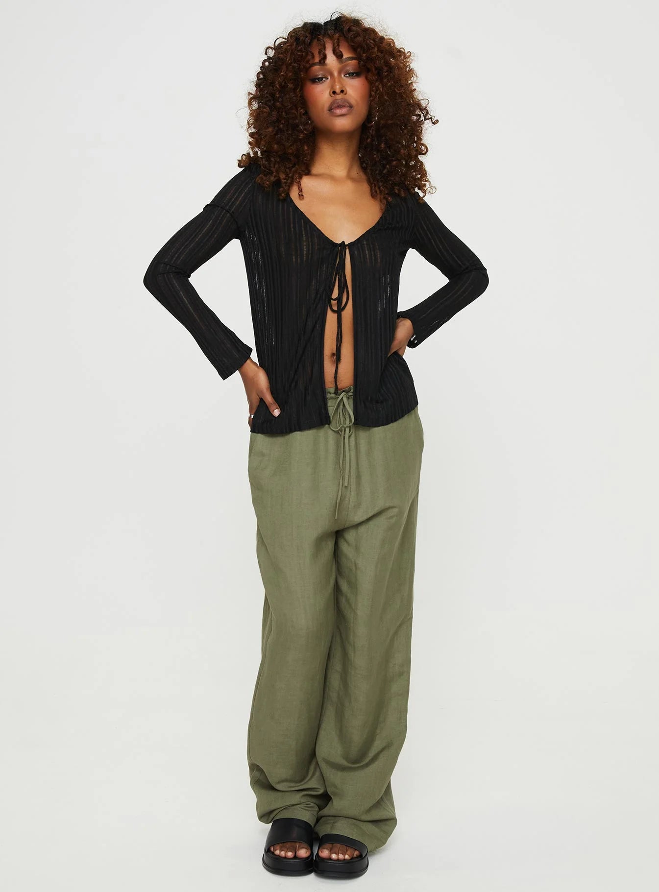 Hilder Long Sleeve Top Black