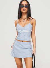 Daydreaming Gingham Set Blue / White