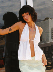 Luza Halter Top White