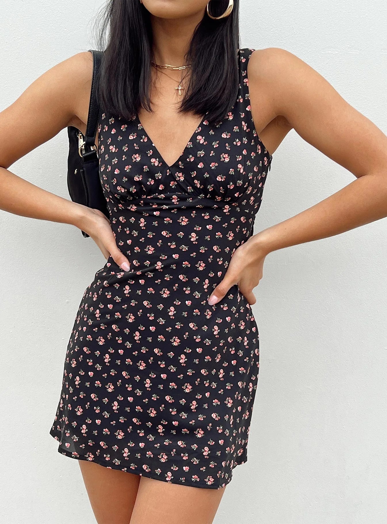Harlen Mini Dress Black Floral