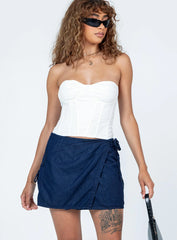 Motel Valita Mini Skirt Denim