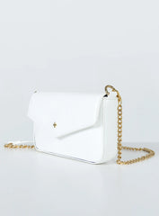 Peta & Jain Munroe Crossbody Bag White Croc