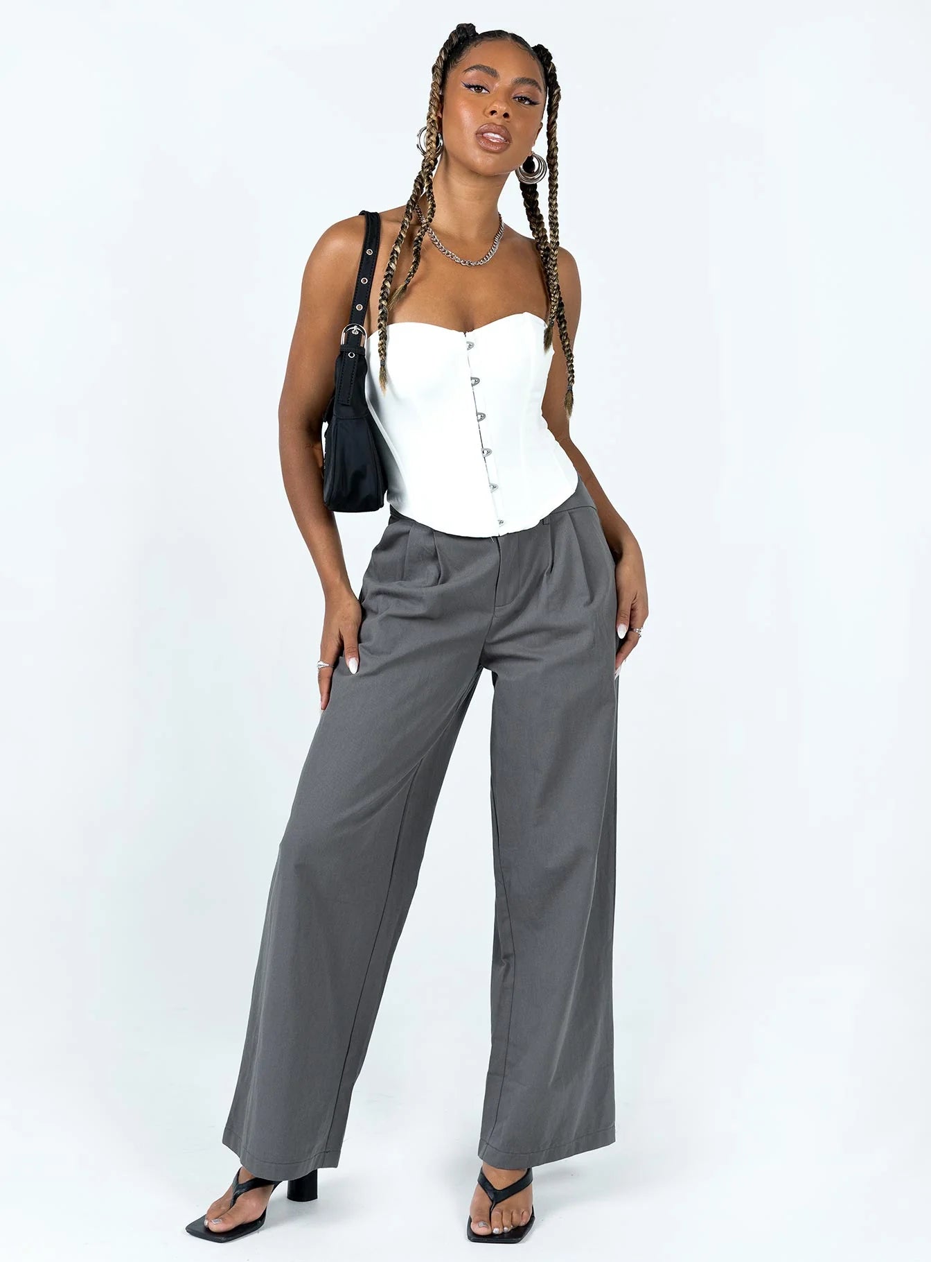 In The Moment Strapless Top White