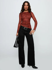 West End Girl Mid Rise Straight Leg Jeans Washed Black