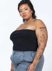 Rosehill Strapless Top Black Curve