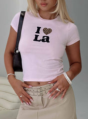 I Heart La Top Pink