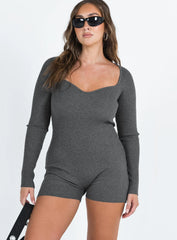 Huttley Knit Romper Grey