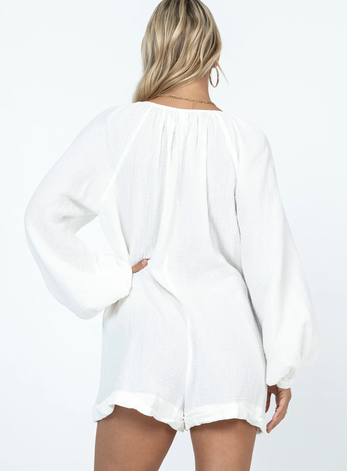 Cameron Romper White