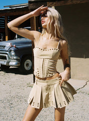 Alinzia Eyelet Skort Beige