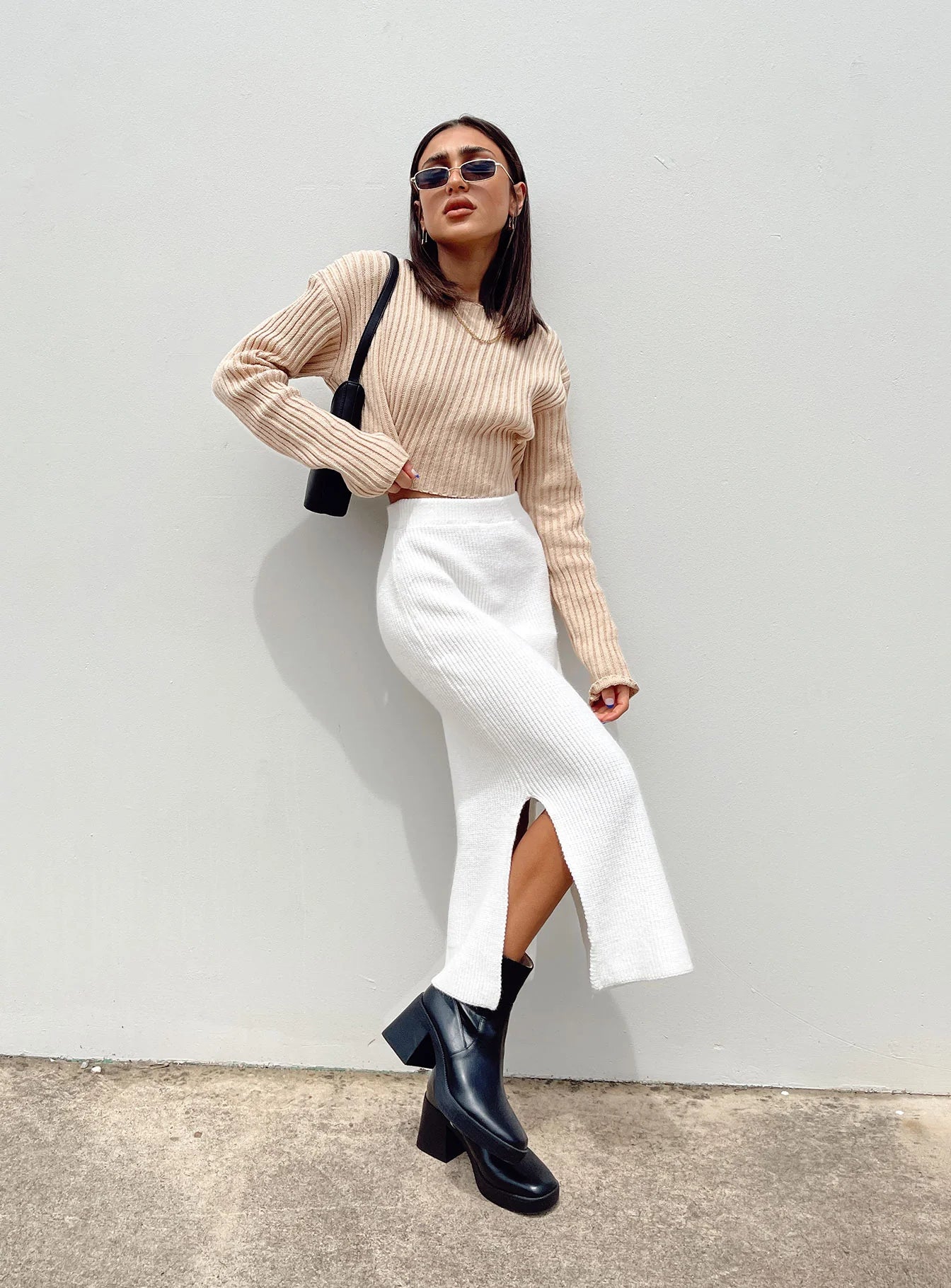 Zanna Midi Skirt White