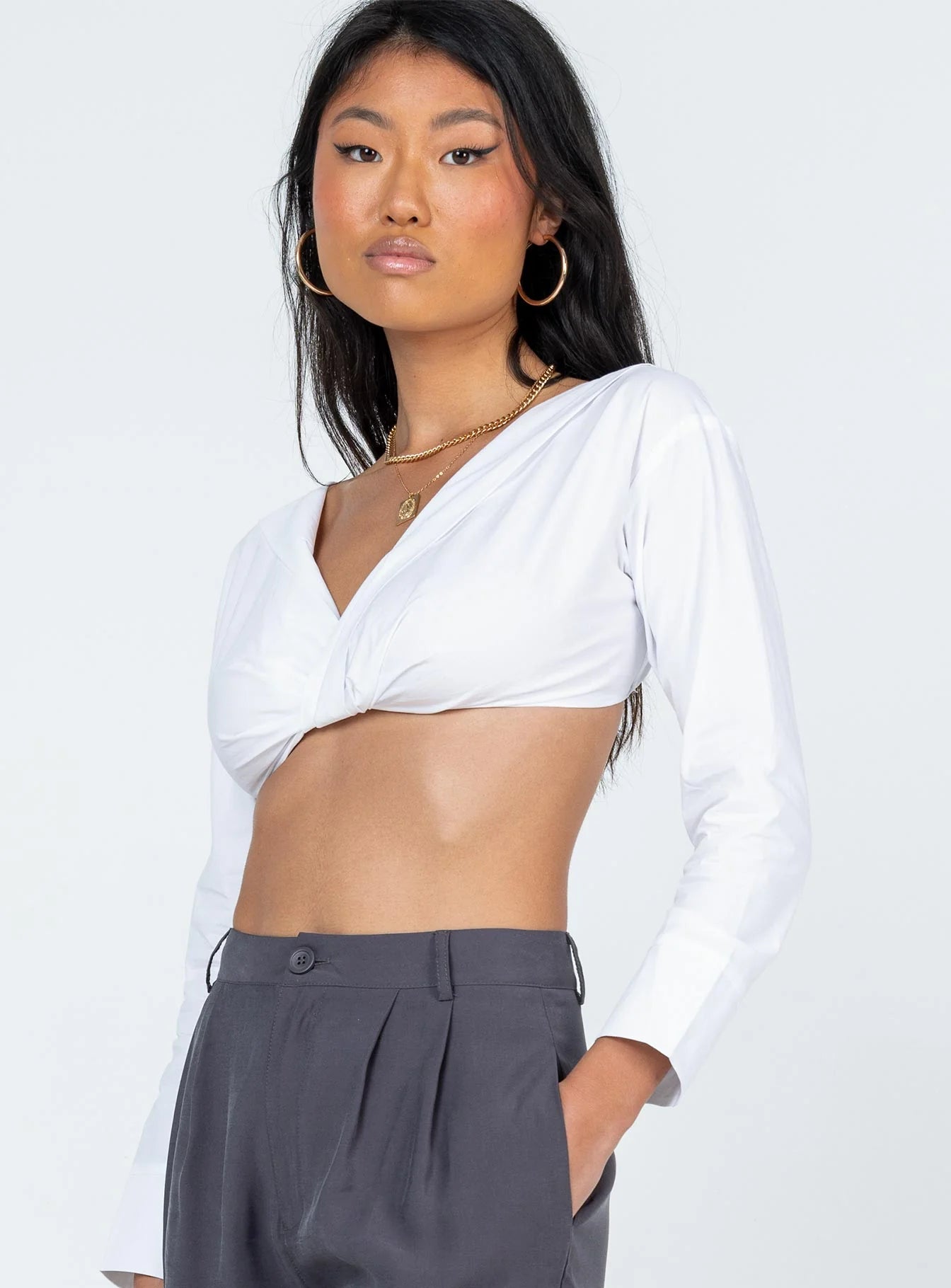 Botany Long Sleeve Top White